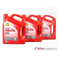 Shell Helix HX3 5L 20W-50 Multi-Grade Motor Diesel and Petrol Engines Engine Oil - 1 Case
