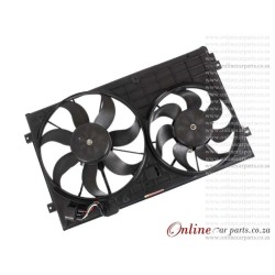 Audi A3 04-12 2.0 2.0D Radiator and Air Con Fan Complete Assembly