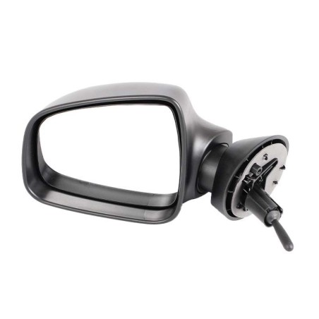 Renault Sandero 09-13 Left Hand Side Door Mirror with Wire Lever Wide
