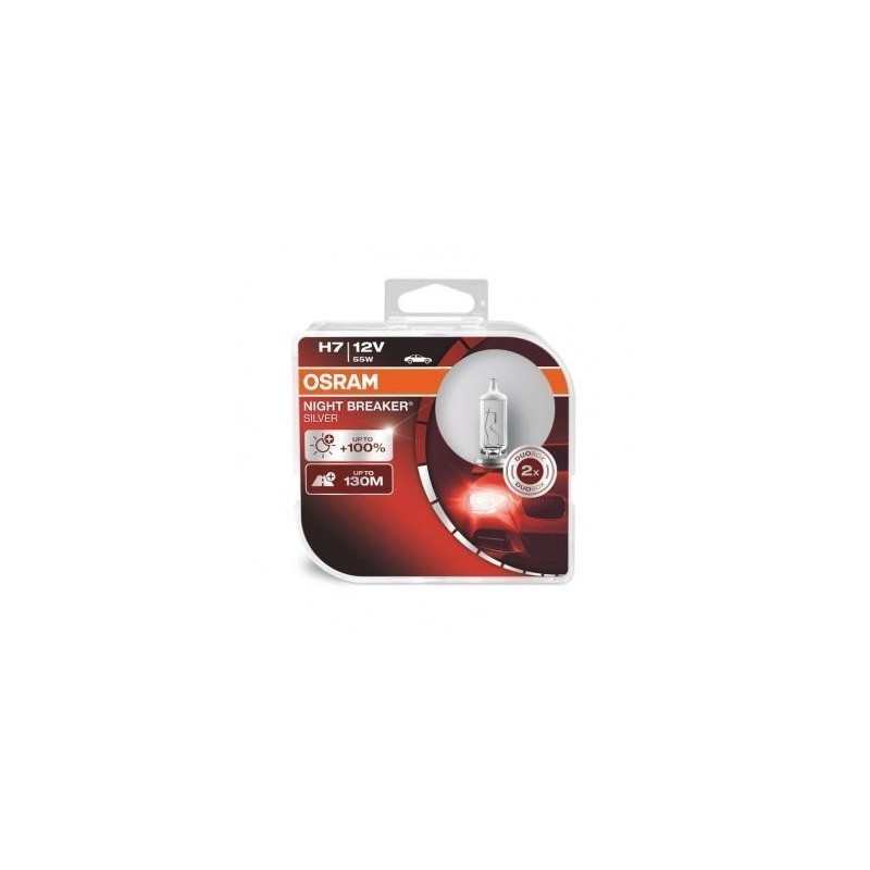 Osram H7 Night Breaker Silver 12V 55W Up to 100% 130M more Halogen Bulb